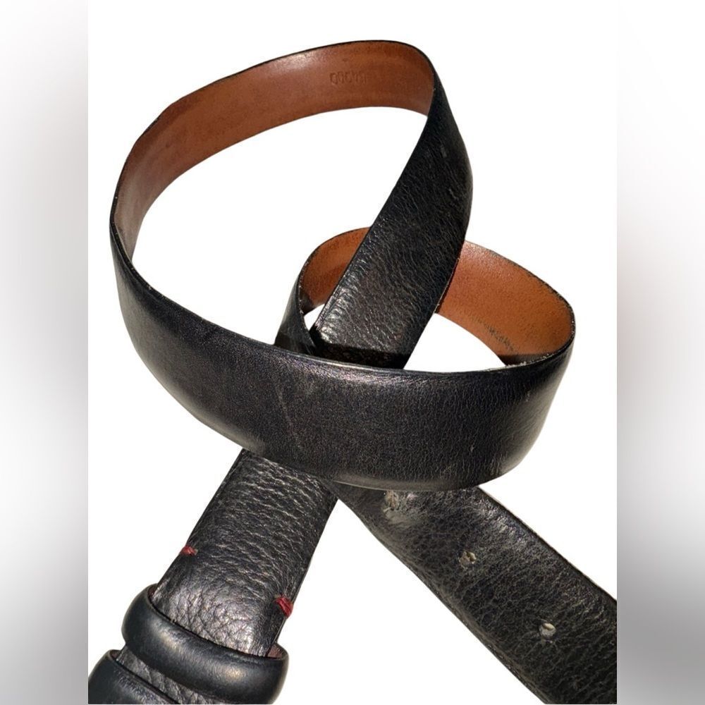 European Tumbled Calfskin Leather Belt
